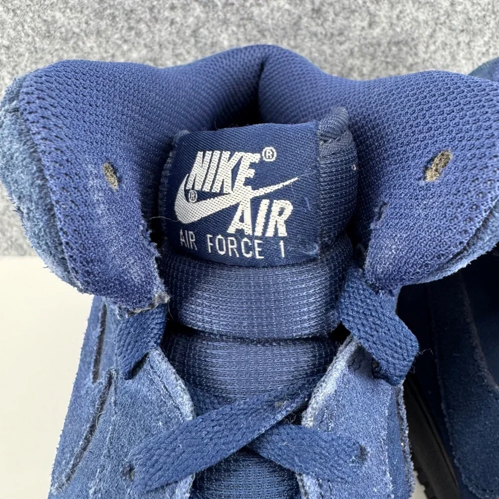Nike Air Force 1 Mid Mens 10.5 Navy Blue Suede Sneakers 315123-410